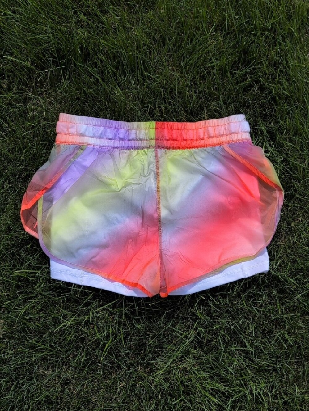 NWOT VSX Women's Neon Tie-Dye Running Shorts - Picture 7 of 11